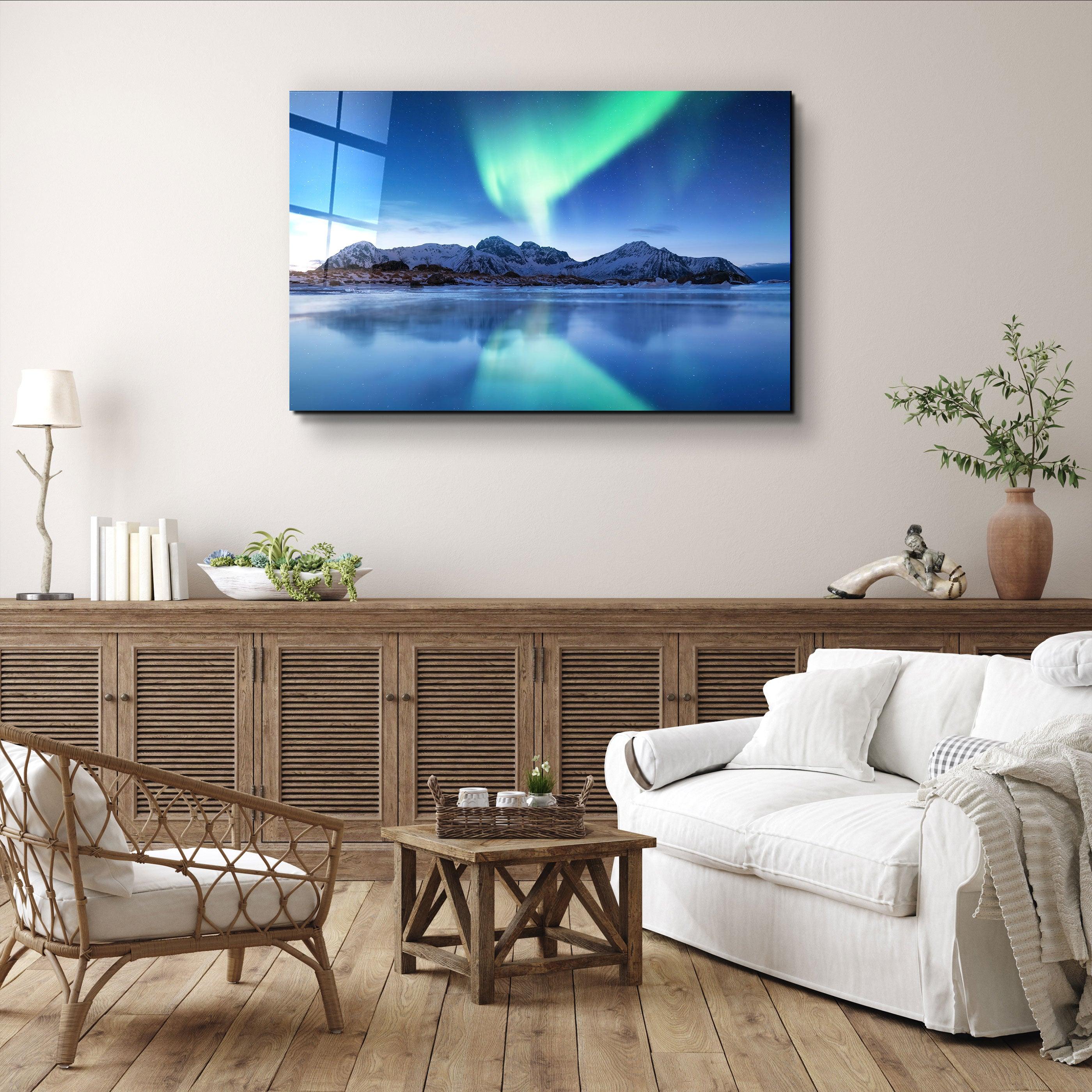 ・"Reflection Of The Northern Lights"・Glass Wall Art