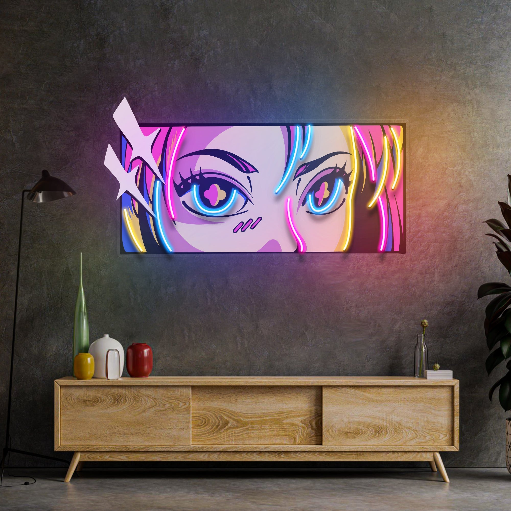 Passionate Eyes LED Neon Sign Light Pop Art