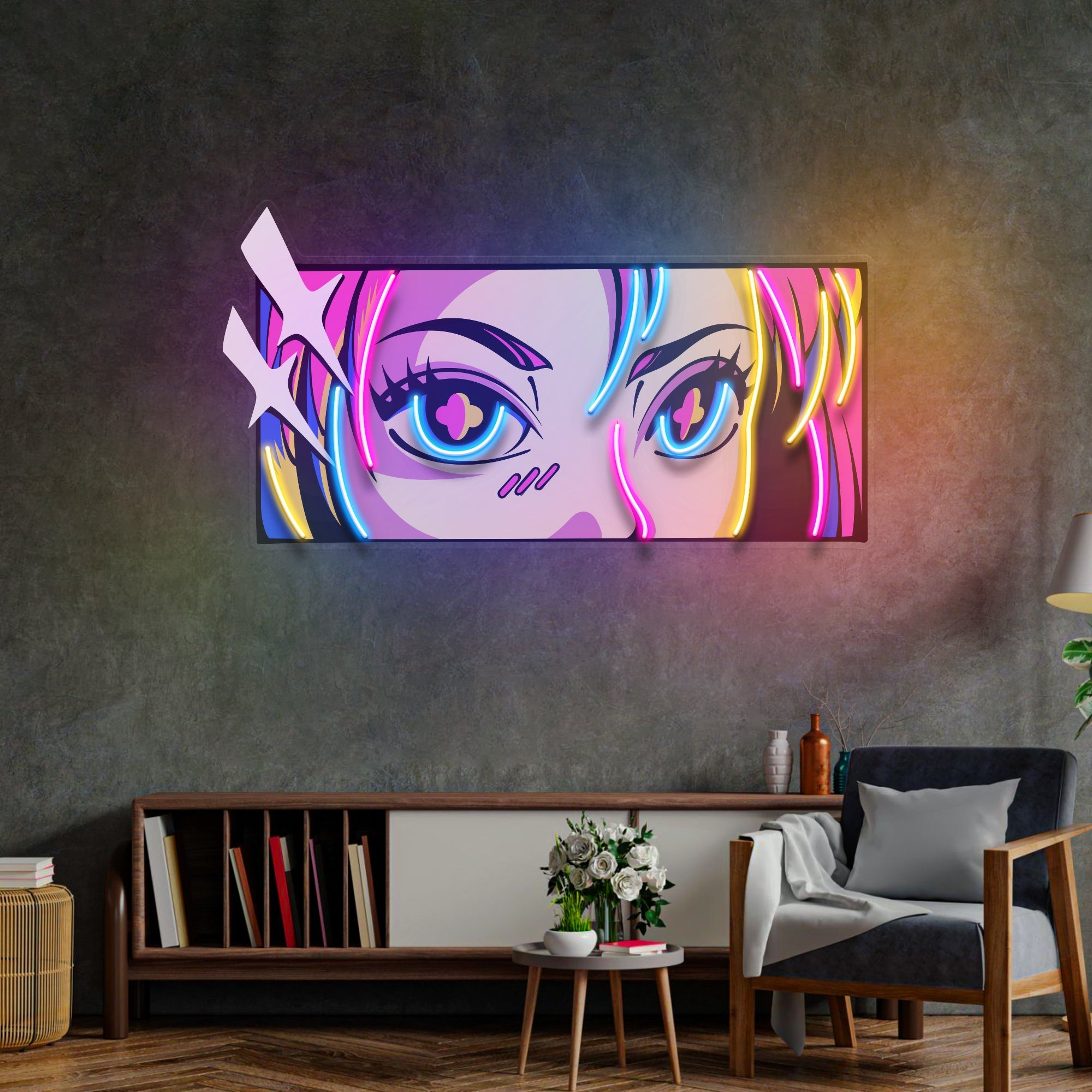 Passionate Eyes LED Neon Sign Light Pop Art