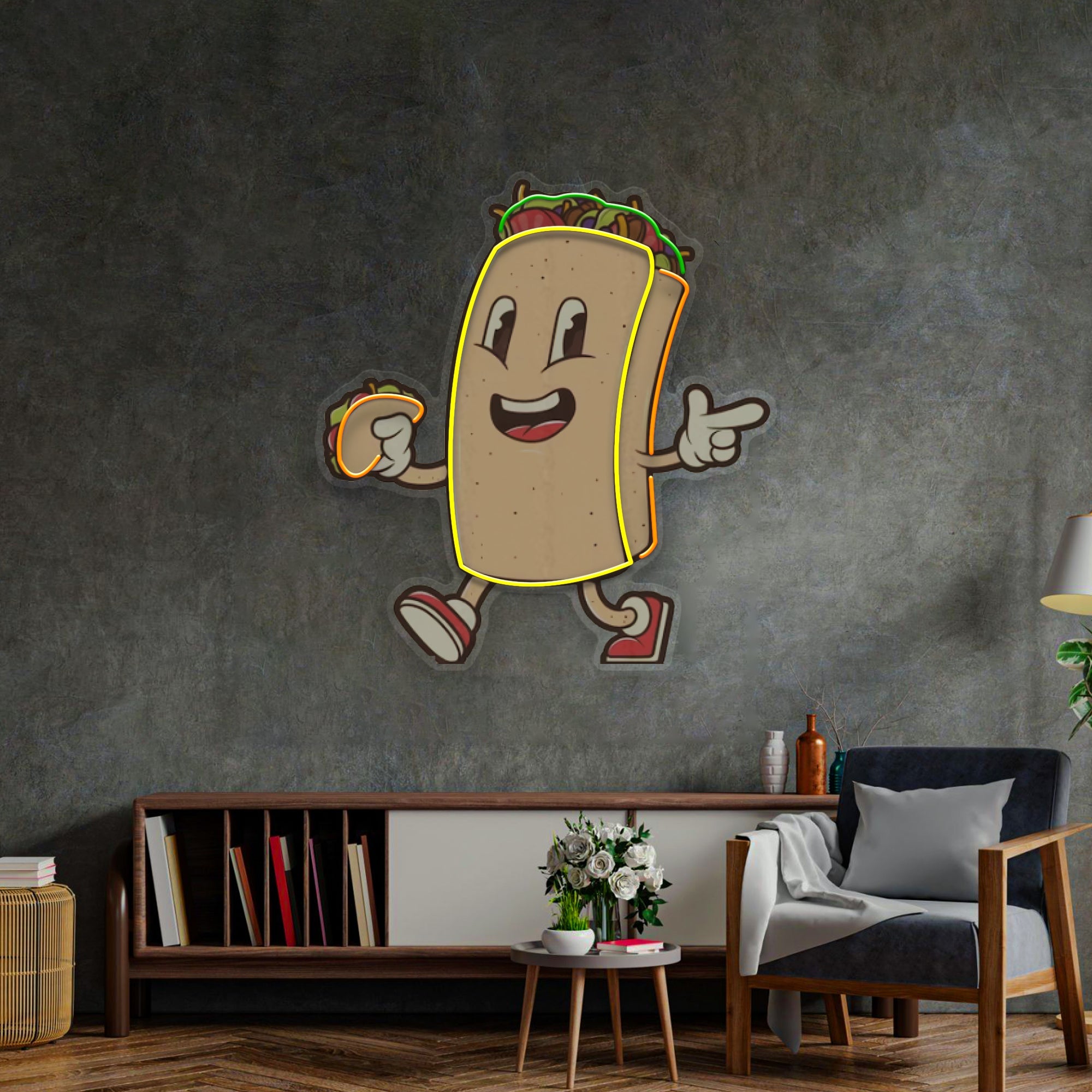 Cool Burrito LED Neon Sign Light Pop Art