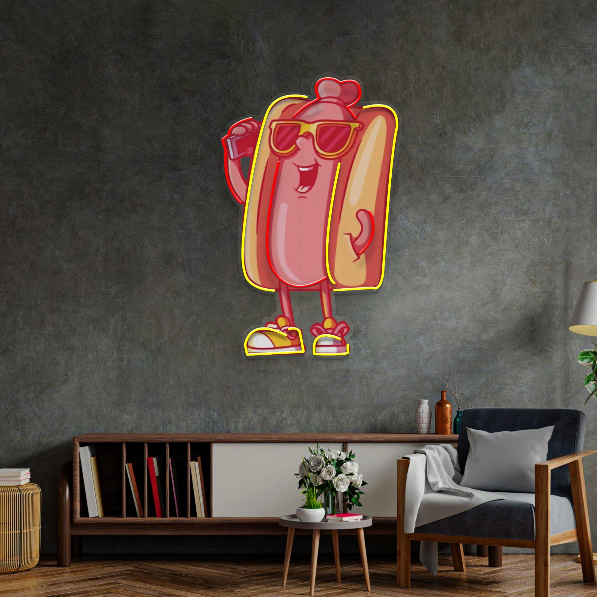 Cool Hot Dog LED Neon Sign Light Pop Art
