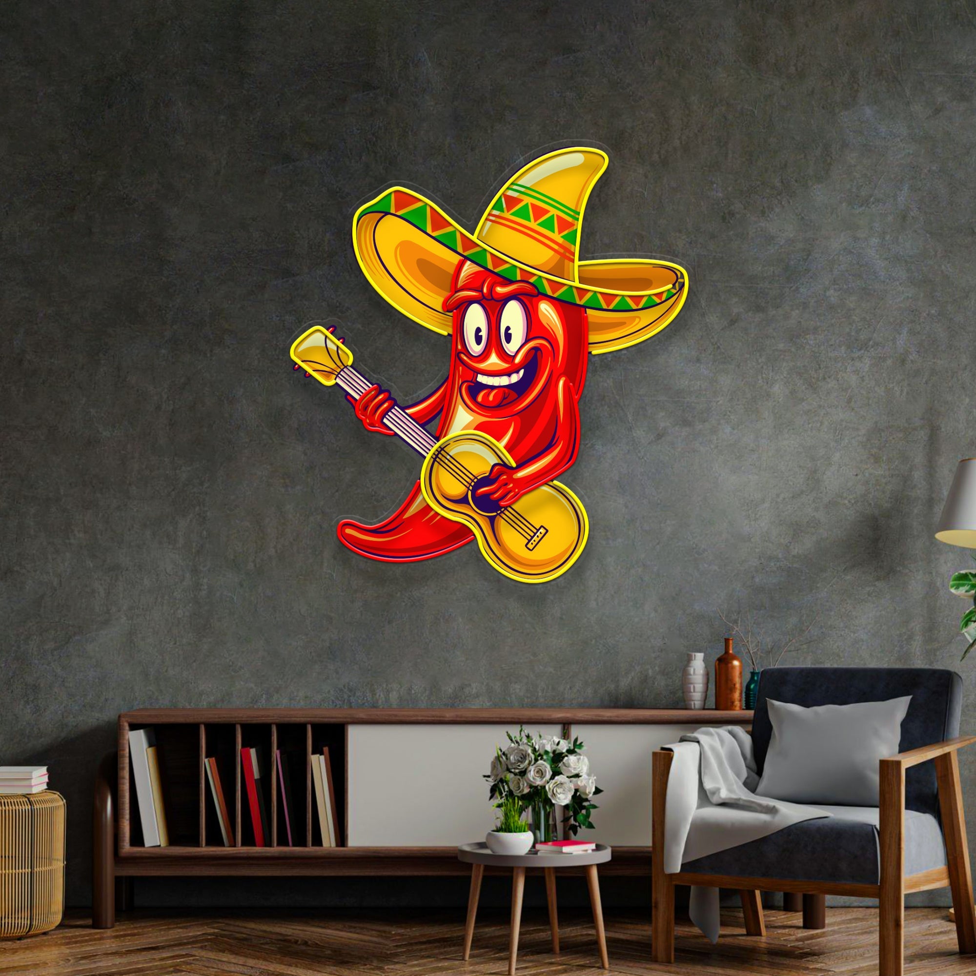 Cute Chilli Pepper LED Neon Sign Light Pop Art