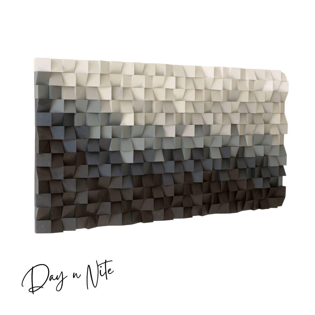 ・"Day n Nite"・Premium Wood Handmade Wall Sculpture - Limited Edition