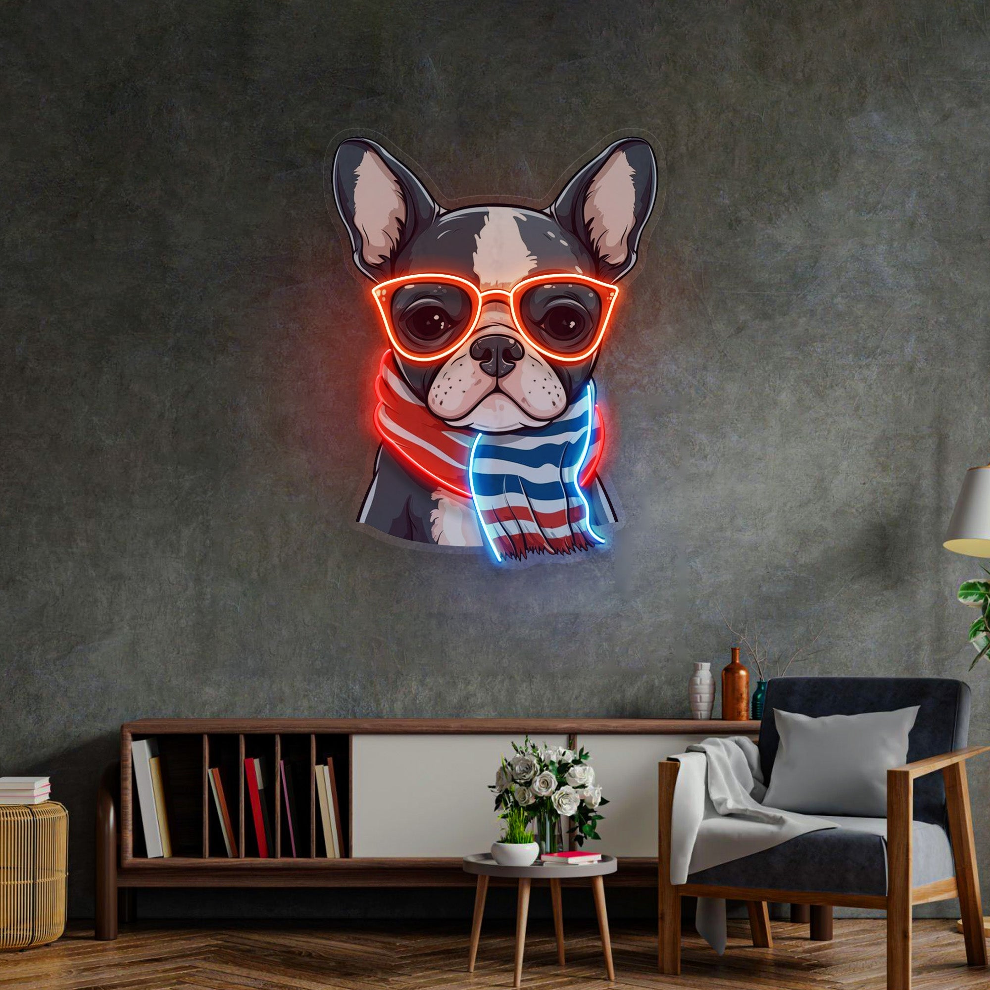 Dog Glass LED Neon Sign Light Pop Art
