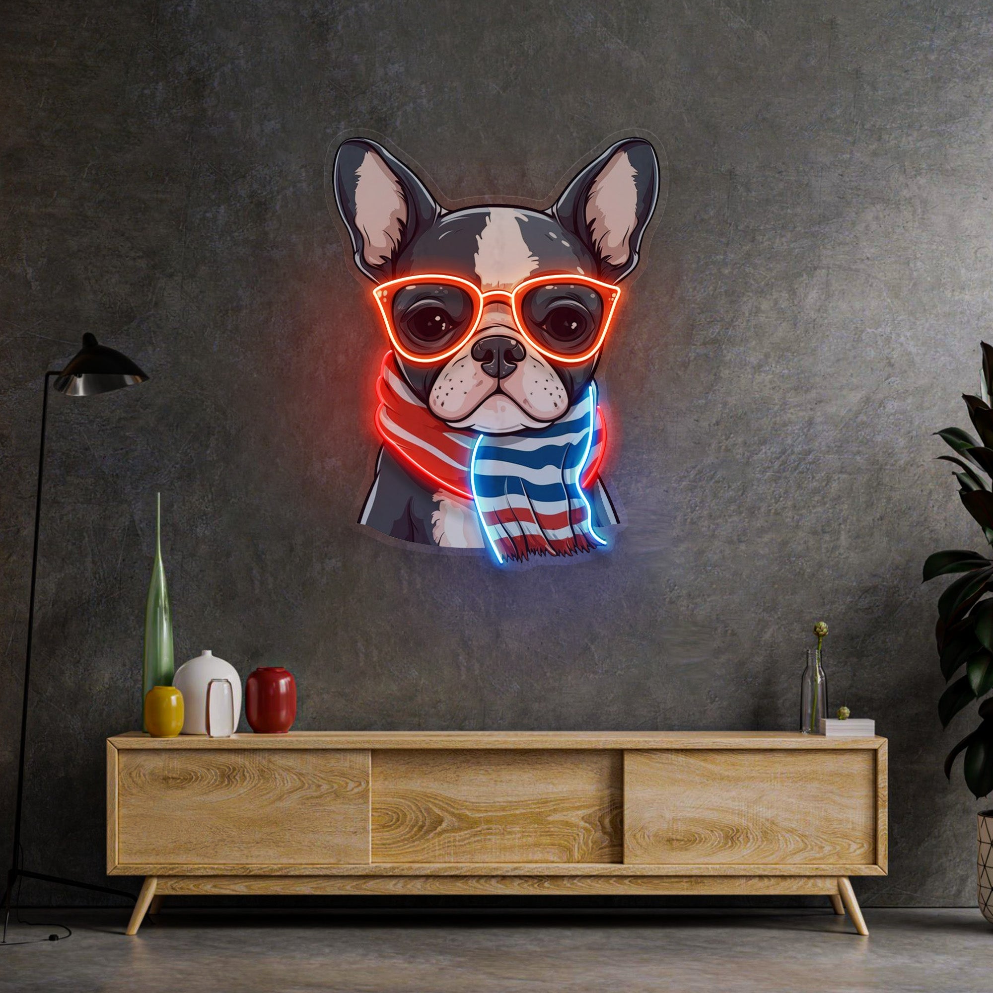 Dog Glass LED Neon Sign Light Pop Art