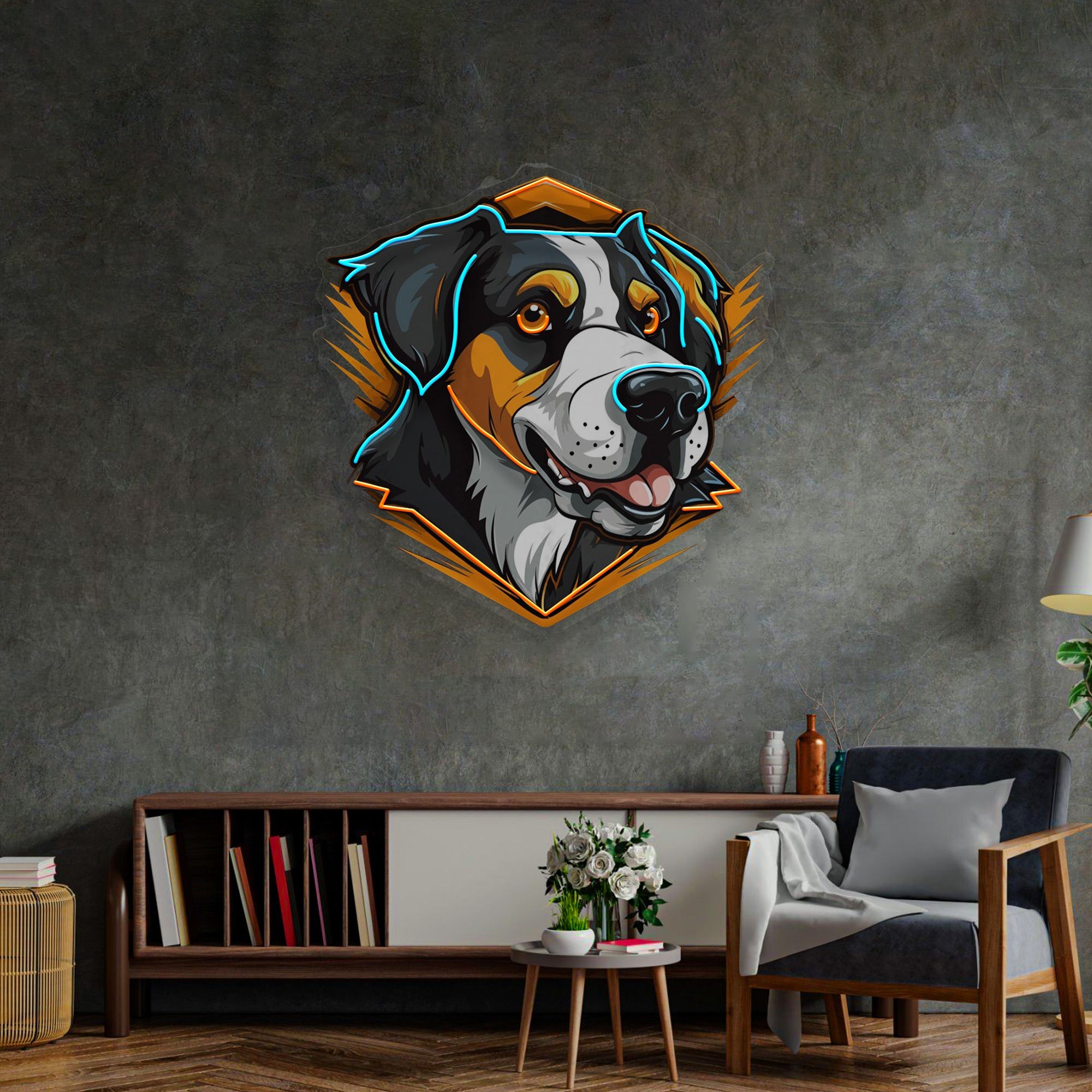 Dog Mascot LED Neon Sign Light Pop Art