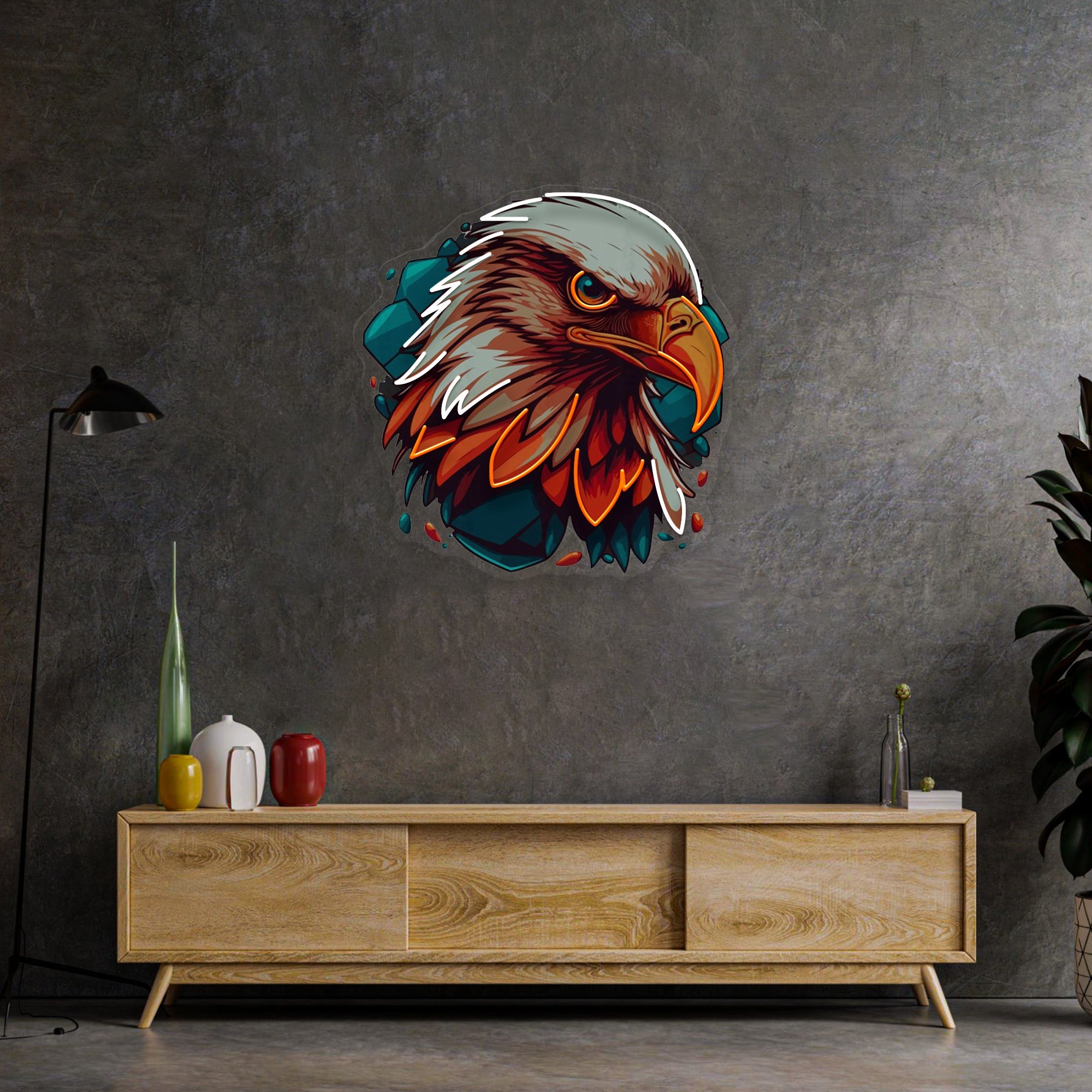 Eagle Head LED Neon Sign Light Pop Art