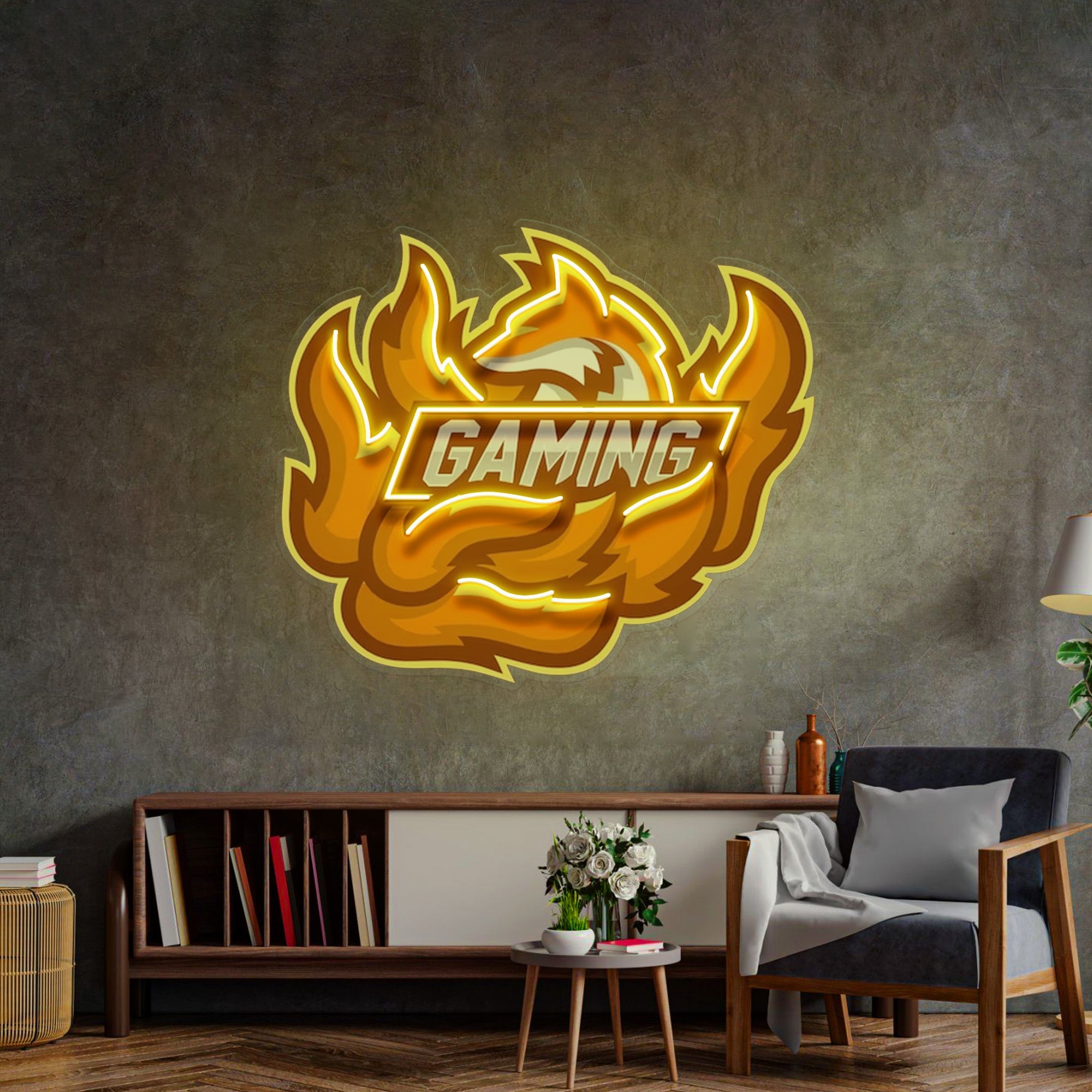 Fox Seven Tails Esport LED Neon Sign Light Pop Art