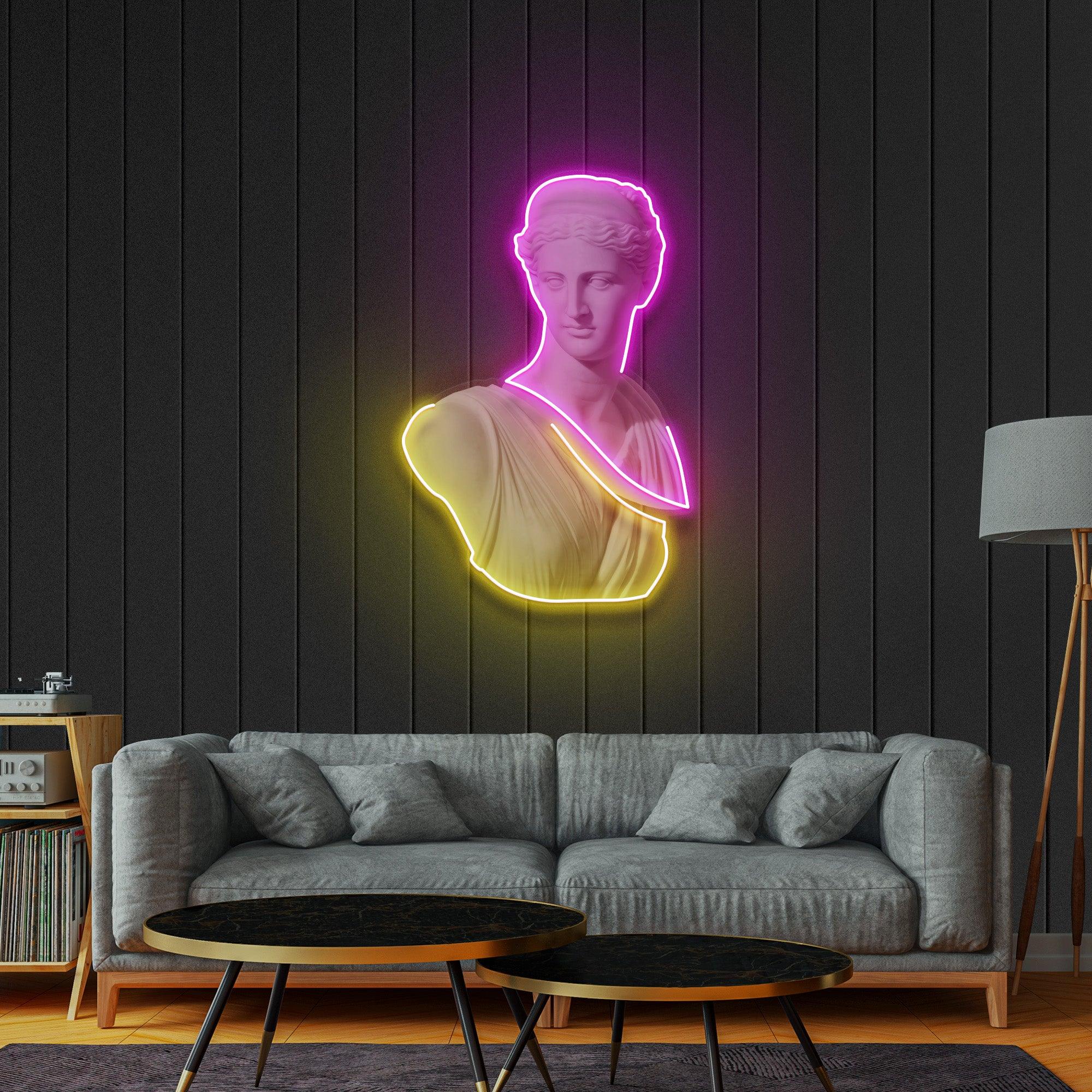Goddess of Love Neon Acrylic Artwork