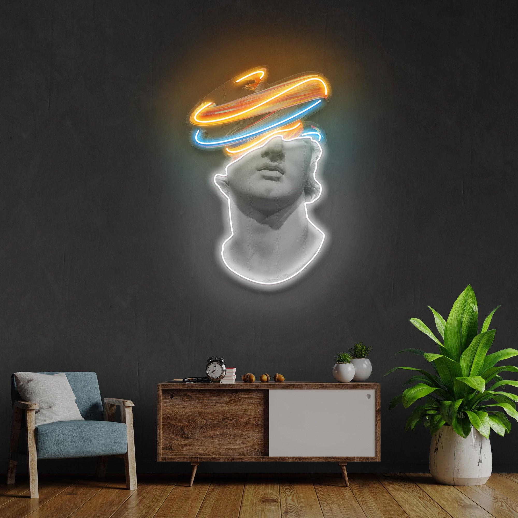 Greek Statue Art Neon Acrylic Artwork