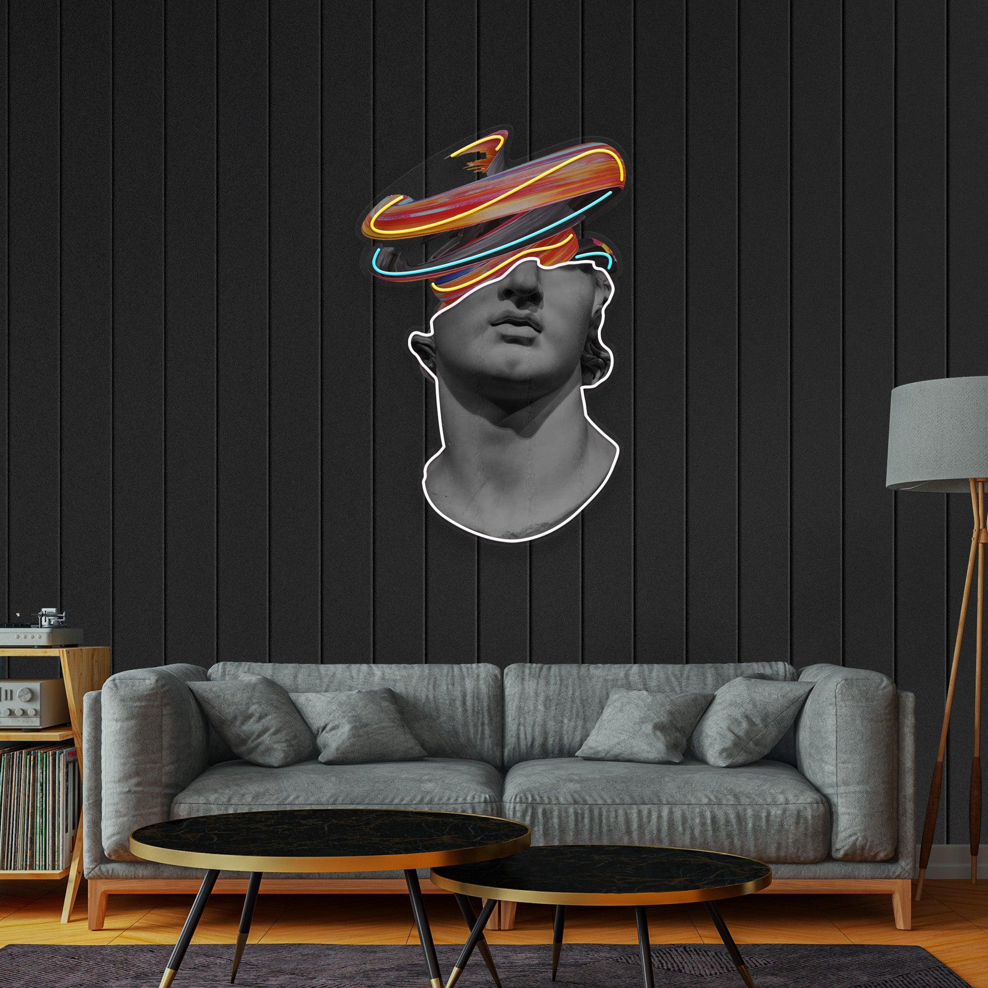 Greek Statue Art Neon Acrylic Artwork