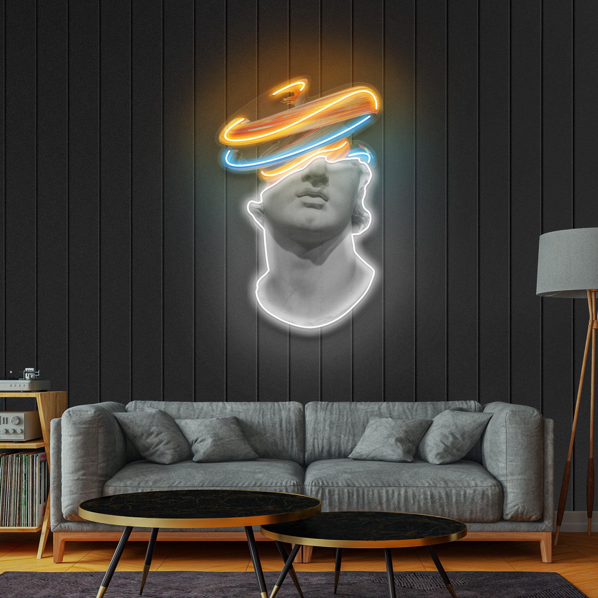 Greek Statue Art Neon Acrylic Artwork