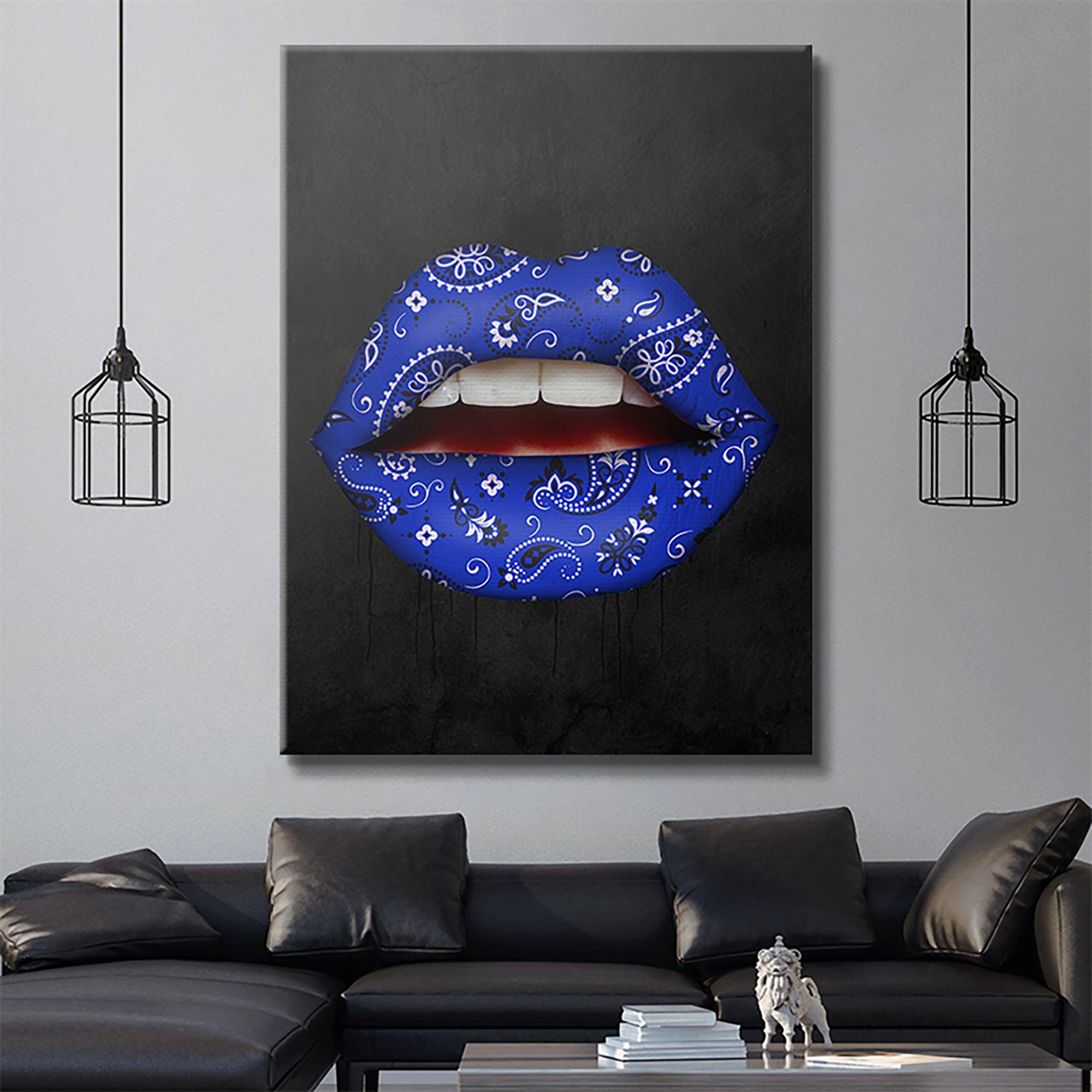 Blue Bandana Lips