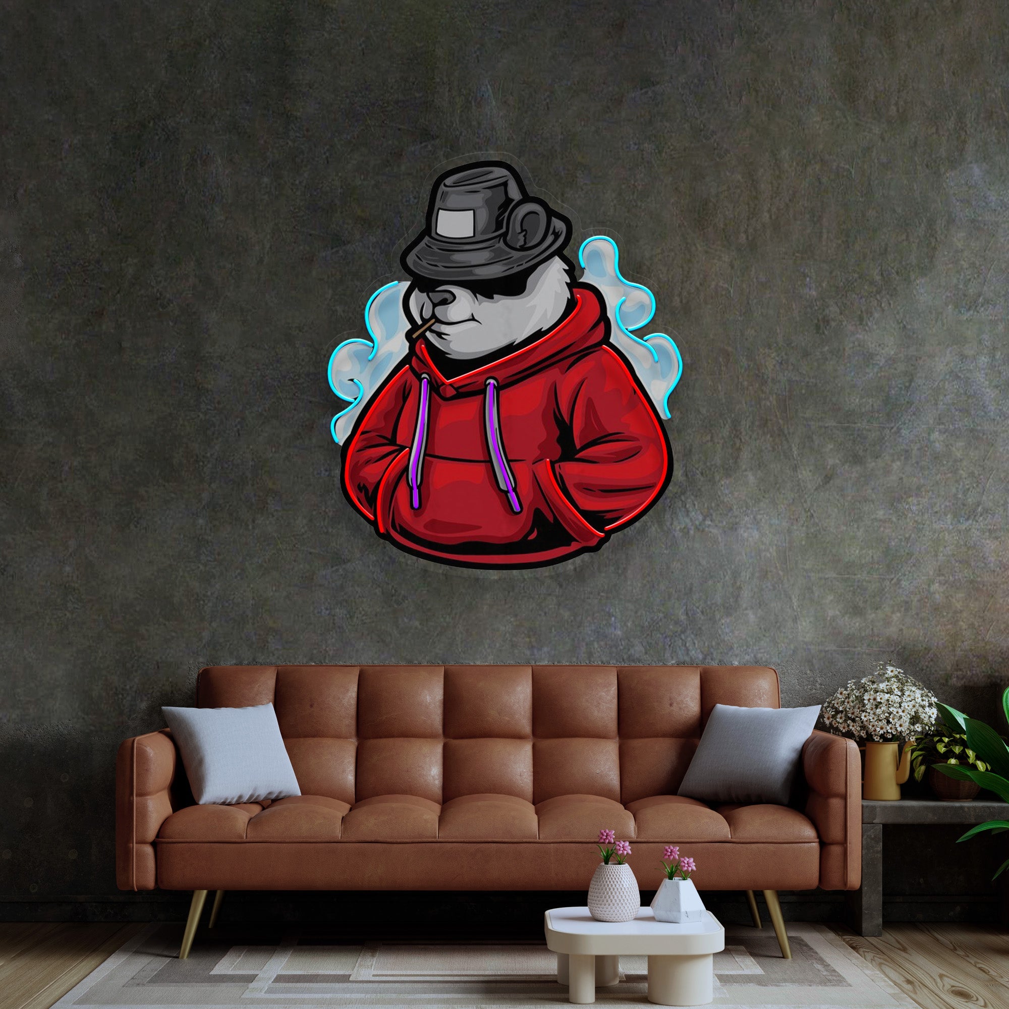 Panda Hoodie LED Neon Sign Light Pop Art