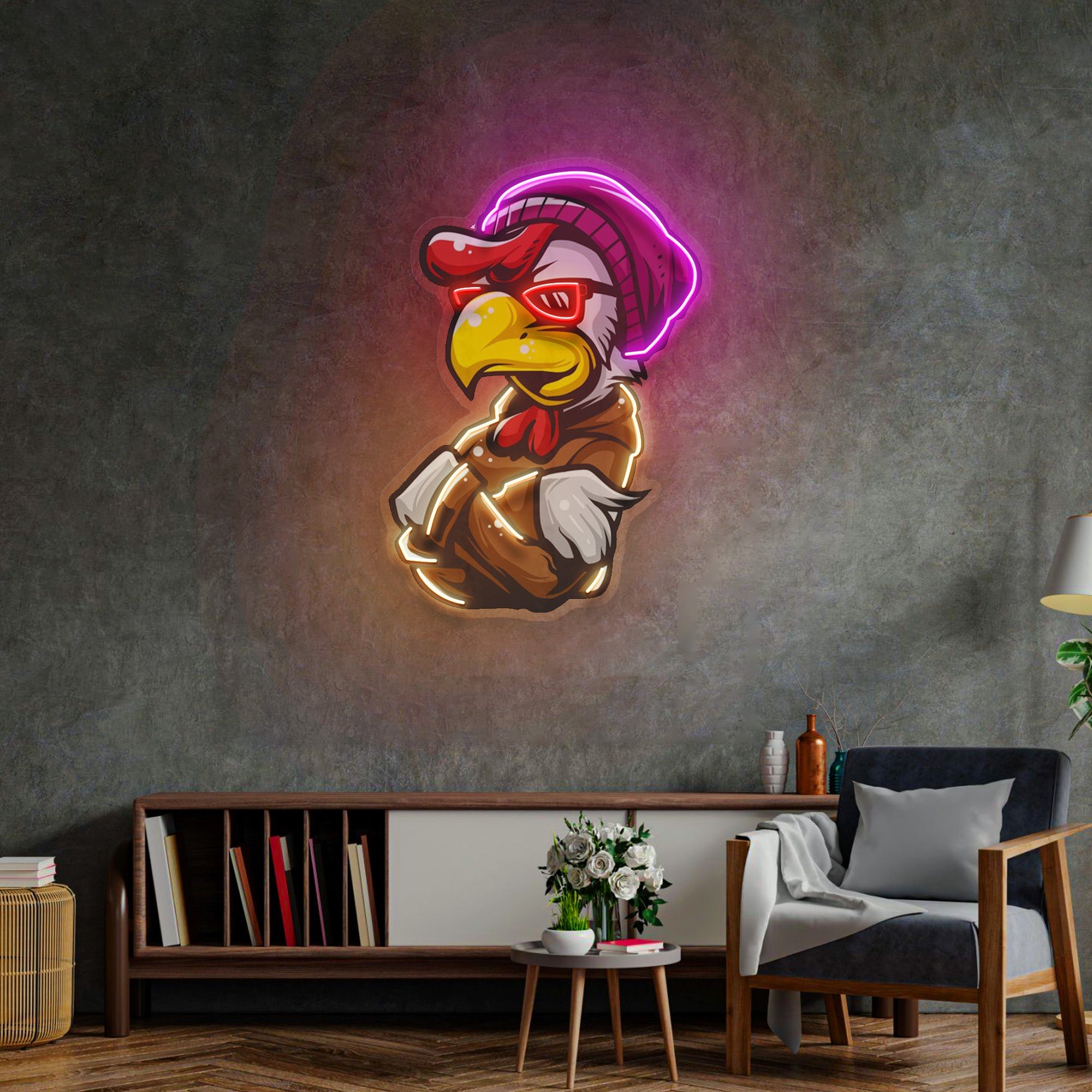 Roaster Hoodie LED Neon Sign Light Pop Art