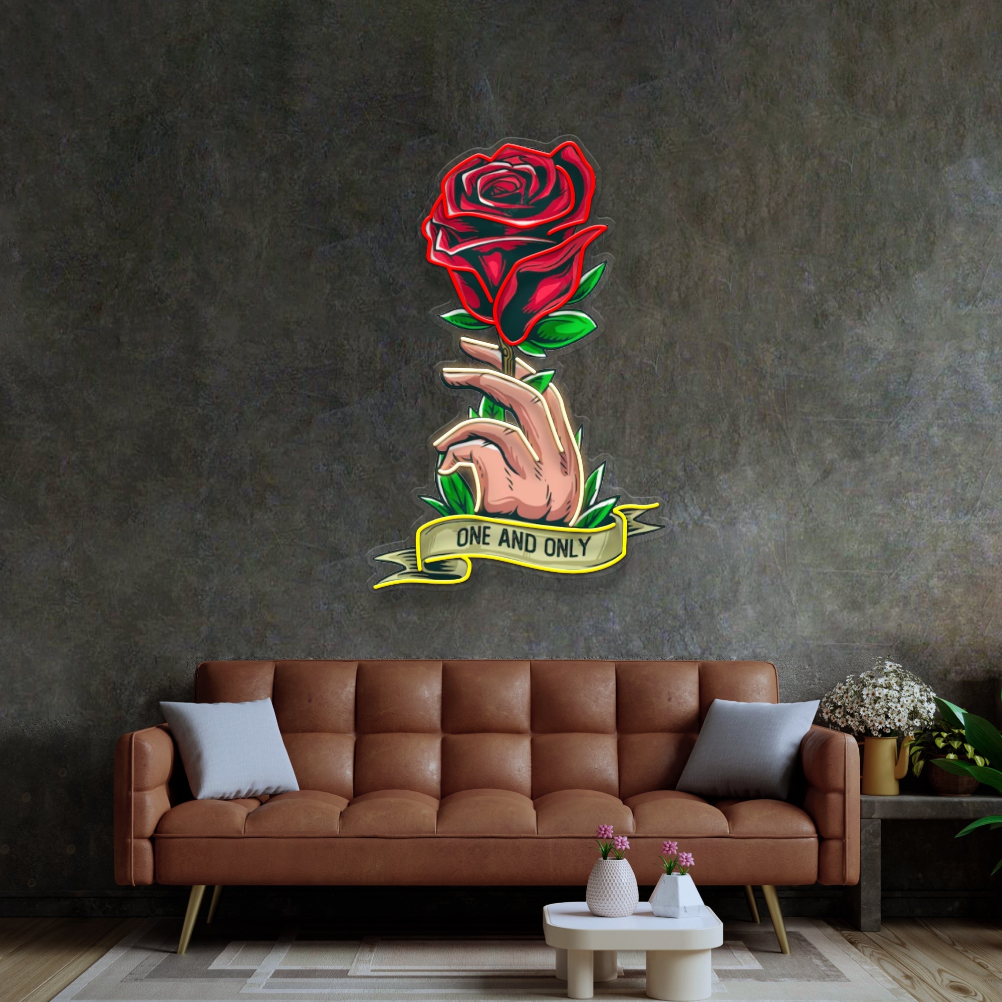 Roses Gift LED Neon Sign Light Pop Art