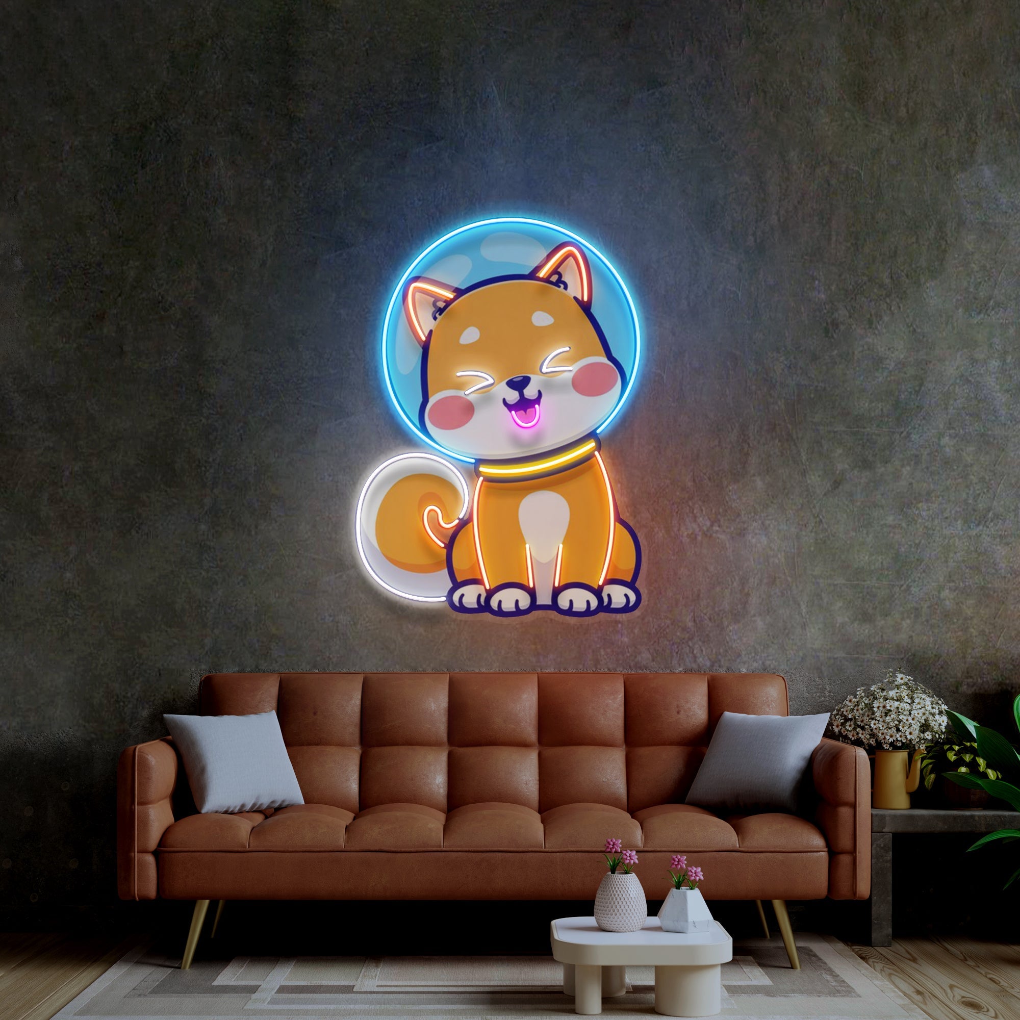 Shiba Asstonaut LED Neon Sign Light Pop Art