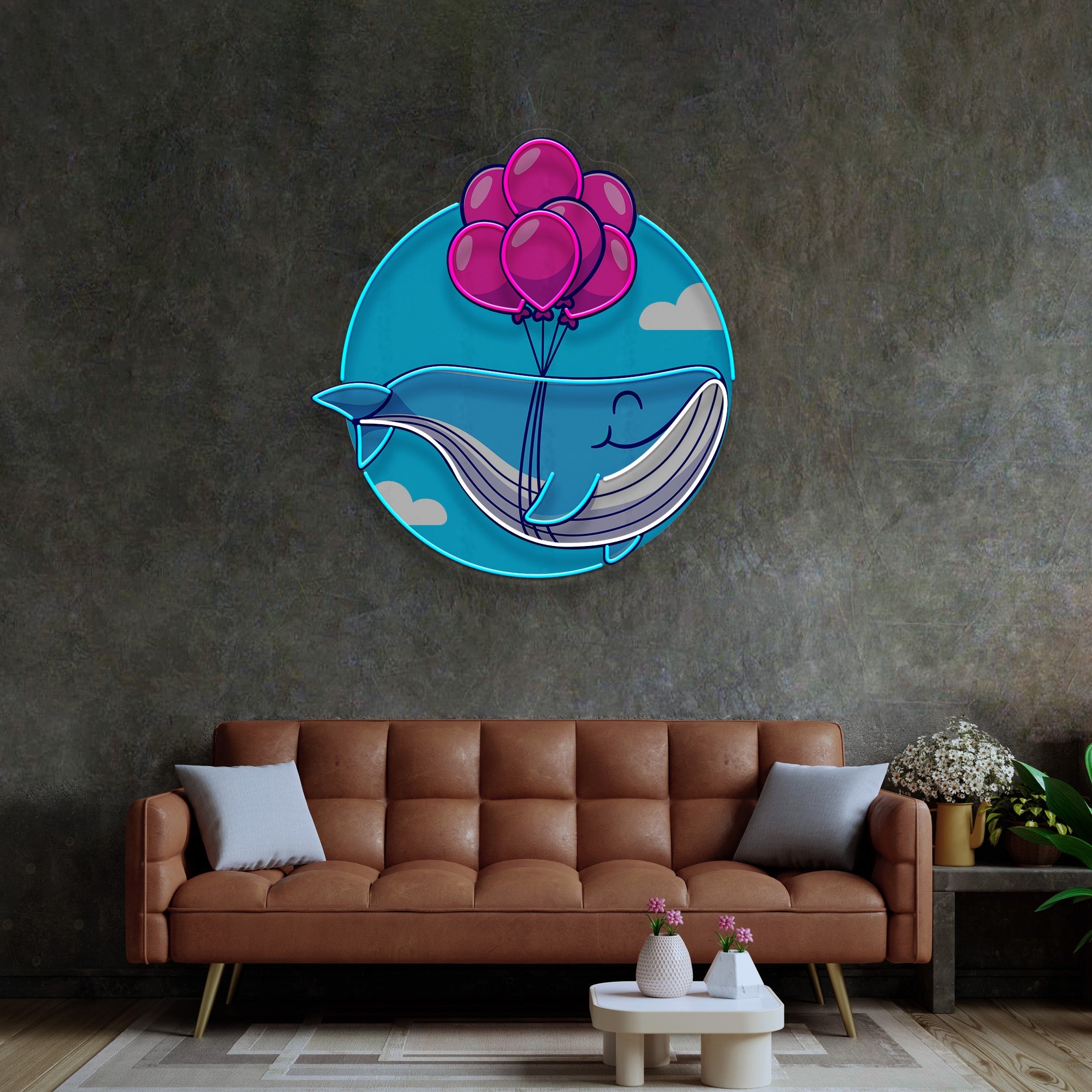 Whale LED Neon Sign Light Pop Art